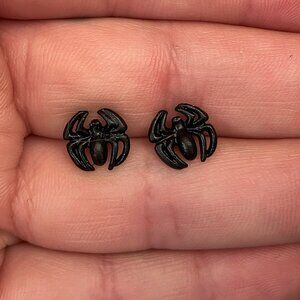 Bioworld Spider-Man Black Spider Logo Post Stud Earrings